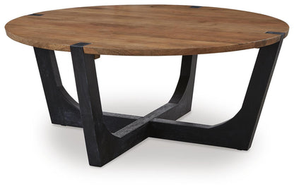 Hanneforth Coffee Table and 2 End Tables - T726T1 - product view or room setting; complete kit and included component views (supplier image 5)