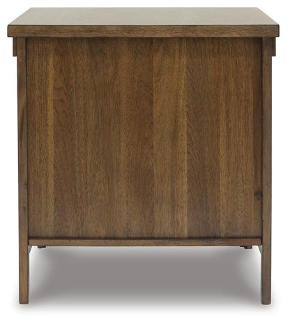 Moriville End Table - T731-3 - product view or room setting; only end table included (supplier image 6)