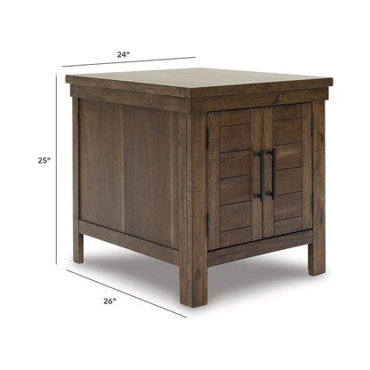 Moriville End Table - T731-3 - approximate manufacturer dimensions (supplier image 10)