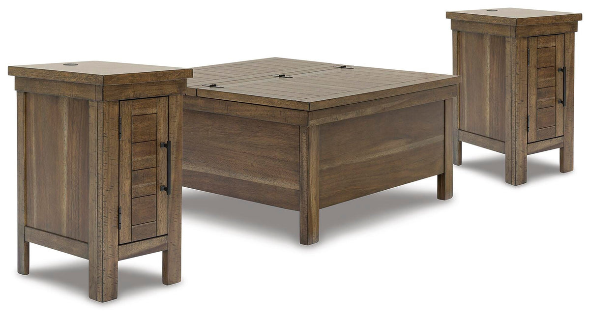 Moriville Living Room Table Sets - T731T2 - product view or room setting; complete kit and included component views (supplier image 1)