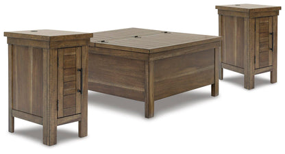 Moriville Living Room Table Sets - T731T2 - product view or room setting; complete kit and included component views (supplier image 1)
