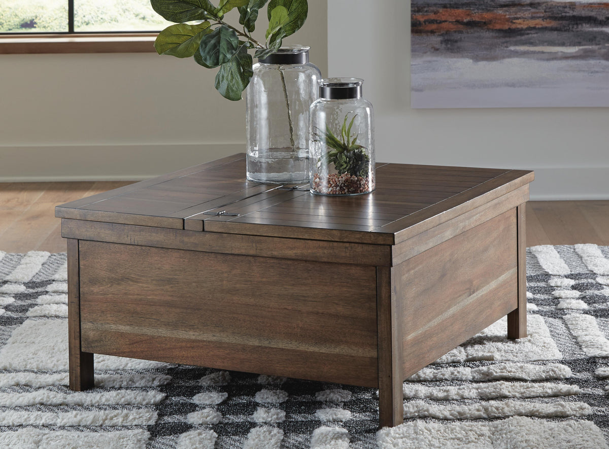 Moriville Lift-Top Coffee Table - T731-9 - product view or room setting; only coffee table included (supplier image 2)
