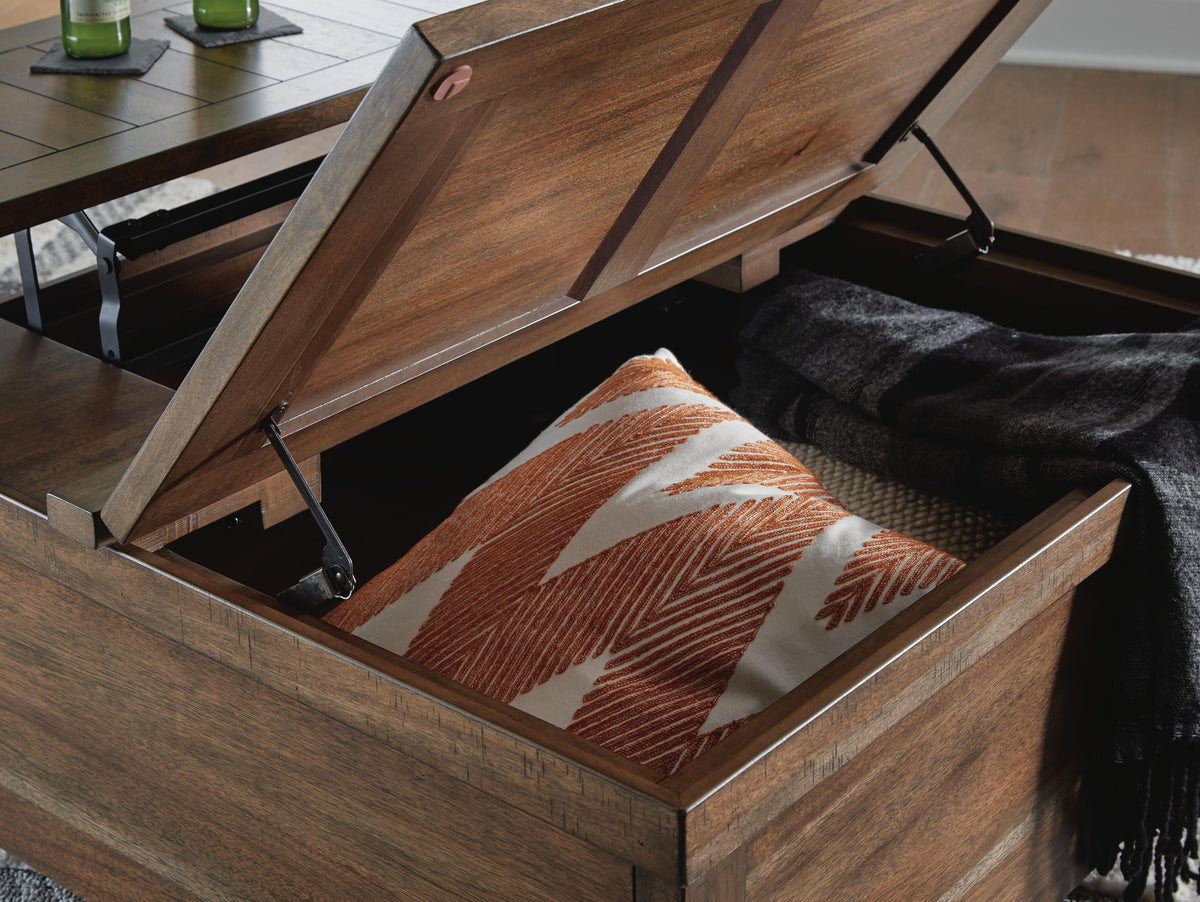 Moriville Lift-Top Coffee Table - T731-9 - finish or detail (supplier image 7)