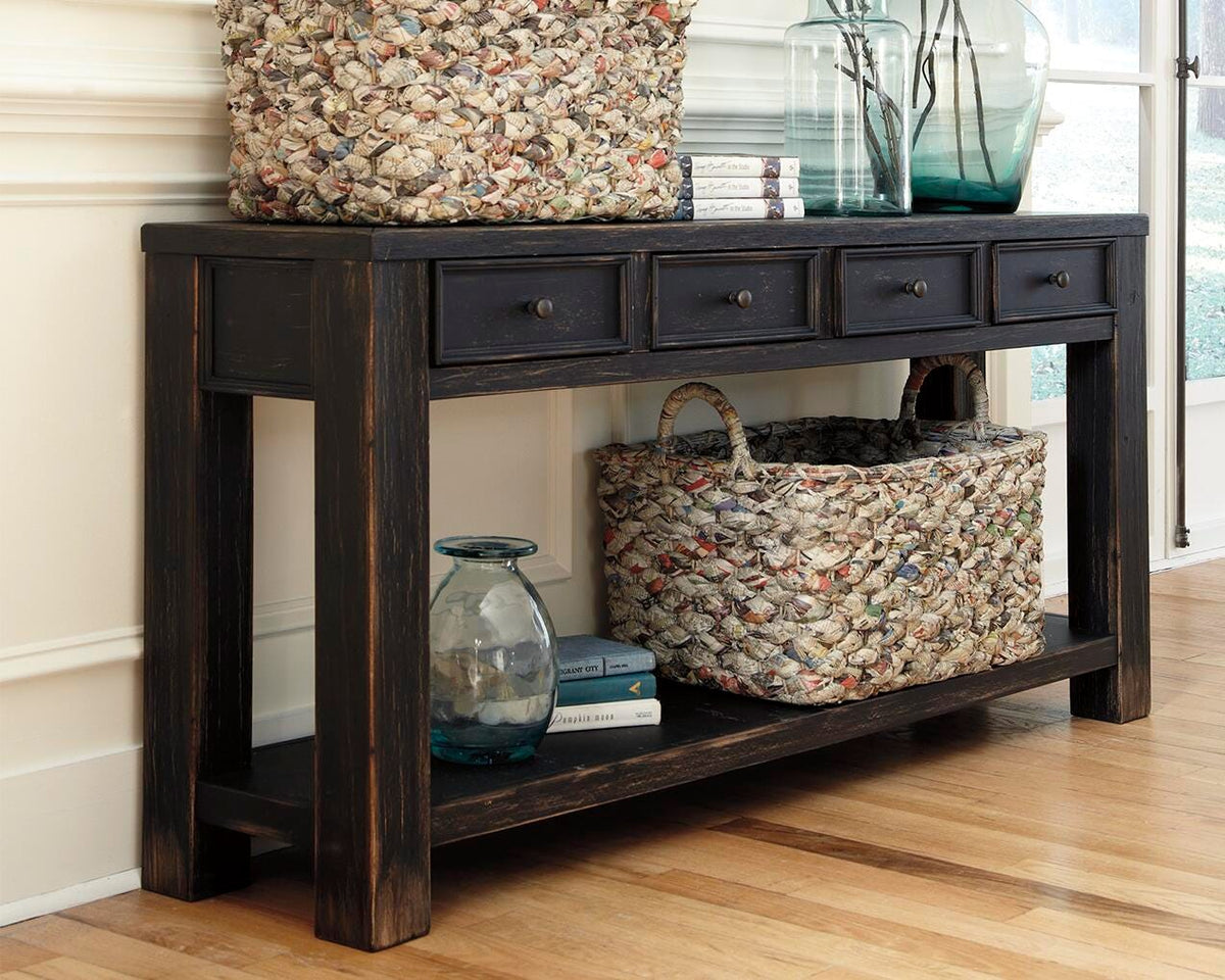 Gavelston Sofa/Console Table - T732-4 - product view or room setting; only console table included (supplier image 2)
