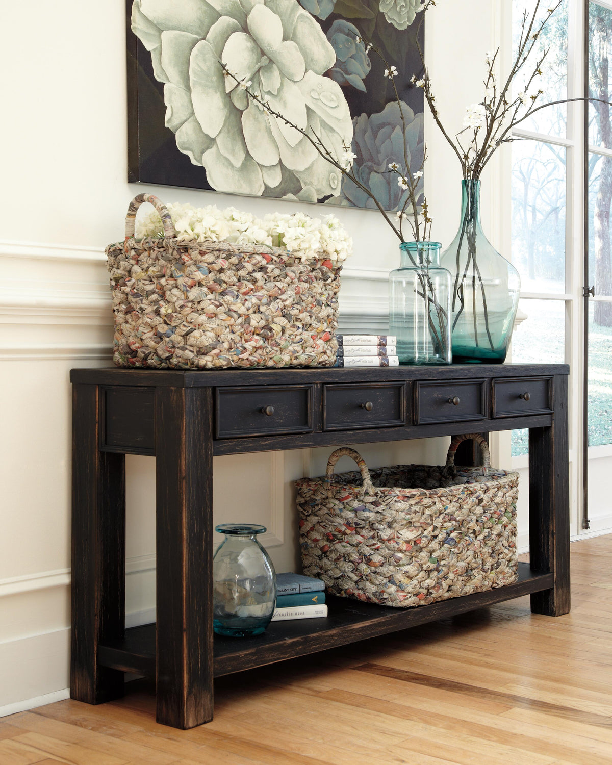 Gavelston Sofa/Console Table - T732-4 - product view or room setting; only console table included (supplier image 3)