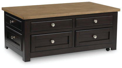 Drazmine Lift-Top Coffee Table - T734-20 - product view or room setting; only coffee table included (supplier image 1)