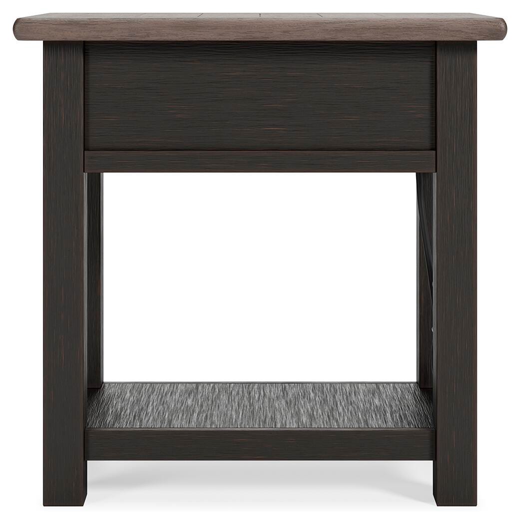 Tyler Creek Chairside End Table - T736-107 - product view or room setting; only end table included (supplier image 9)