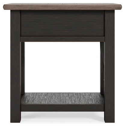 Tyler Creek Chairside End Table - T736-107 - product view or room setting; only end table included (supplier image 9)