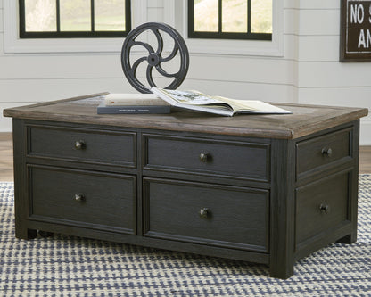 Tyler Creek Coffee Table with Lift Top - T736-20 - product view or room setting; only coffee table included (supplier image 2)