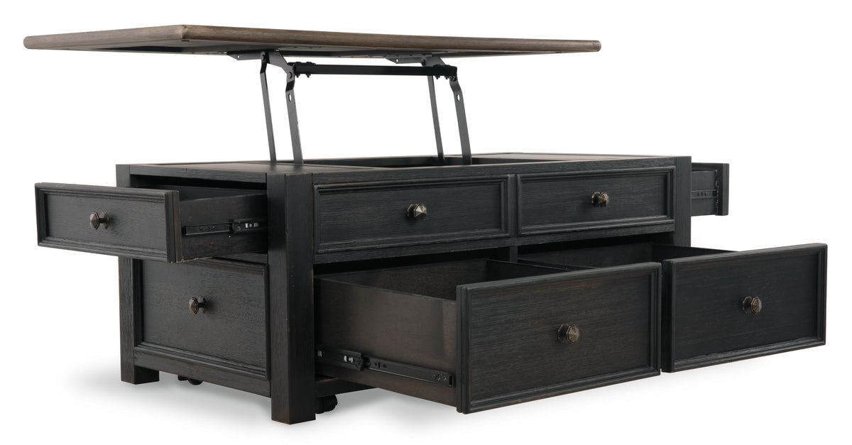Tyler Creek Coffee Table with Lift Top - T736-20 - product view or room setting; only coffee table included (supplier image 3)