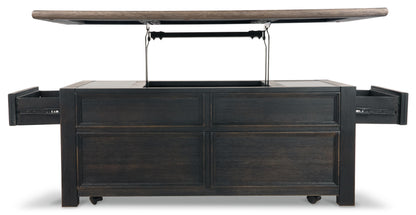 Tyler Creek Coffee Table with Lift Top - T736-20 - product view or room setting; only coffee table included (supplier image 8)