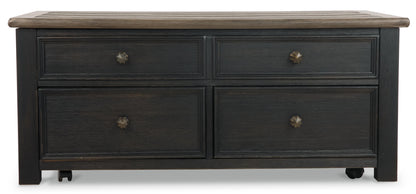 Tyler Creek Coffee Table with Lift Top - T736-20 - product view or room setting; only coffee table included (supplier image 5)