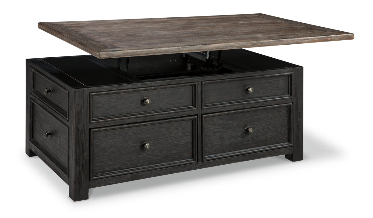 Tyler Creek Coffee Table with Lift Top - T736-20 - product view or room setting; only coffee table included (supplier image 11)