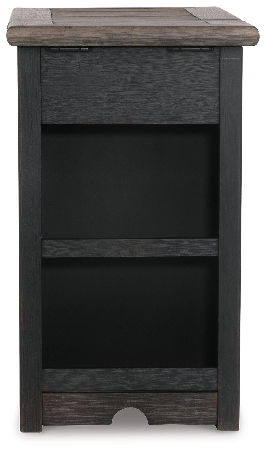 Tyler Creek Chairside End Table with USB Ports & Outlets - T736-7 - product view or room setting; only end table included (supplier image 7)