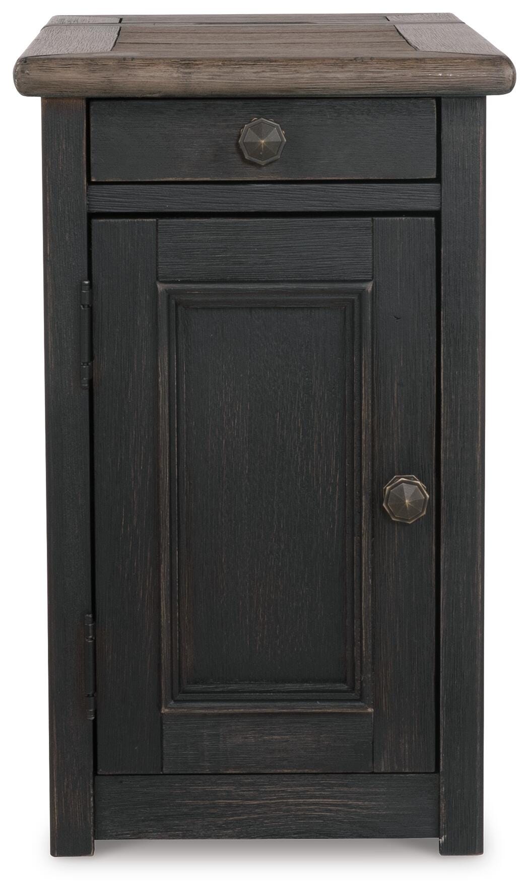 Tyler Creek Chairside End Table with USB Ports & Outlets - T736-7 - product view or room setting; only end table included (supplier image 6)
