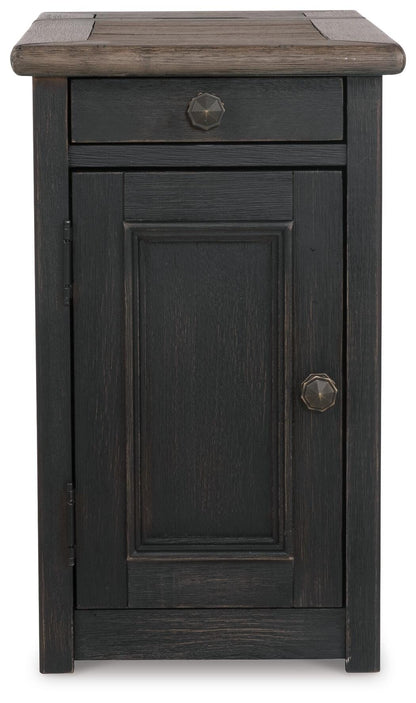 Tyler Creek Chairside End Table with USB Ports & Outlets - T736-7 - product view or room setting; only end table included (supplier image 6)
