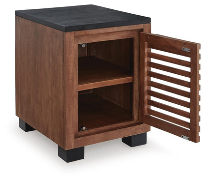 Kallari Chairside End Table - T737-7 - product view or room setting; only end table included (supplier image 3)