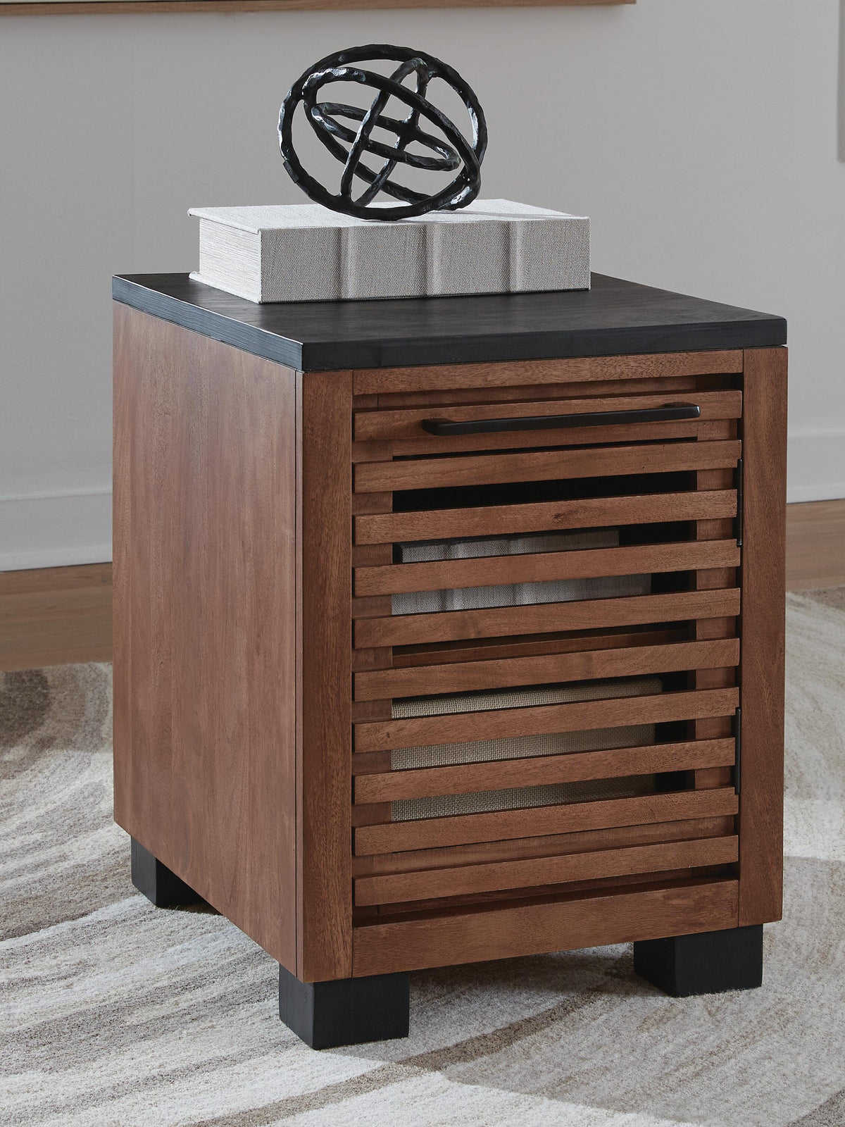 Kallari Chairside End Table - T737-7 - product view or room setting; only end table included (supplier image 2)