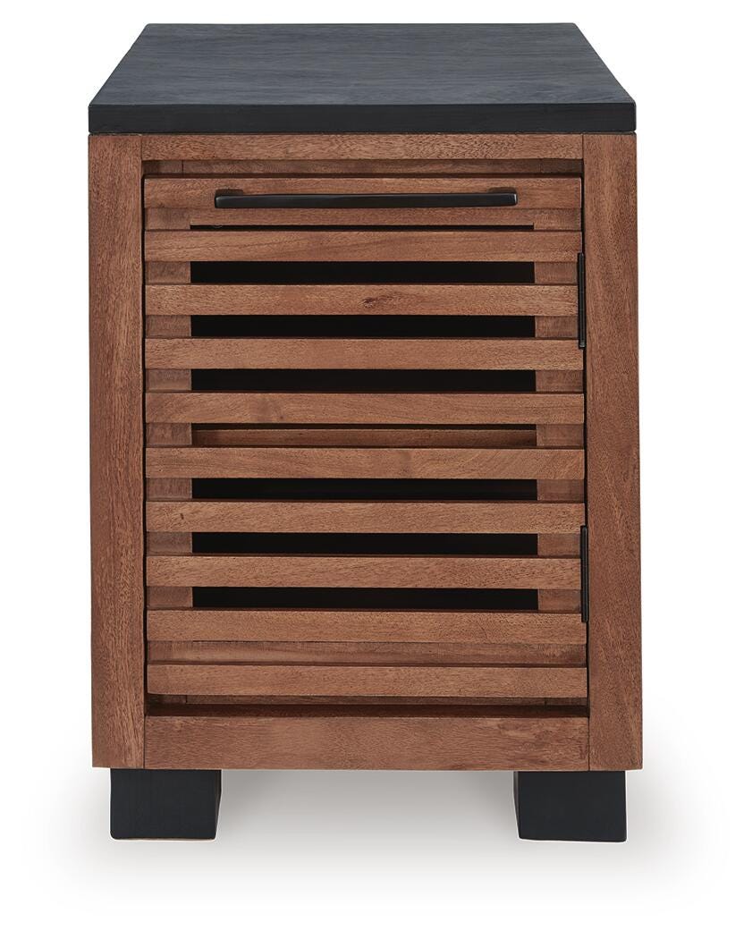 Kallari Chairside End Table - T737-7 - product view or room setting; only end table included (supplier image 4)