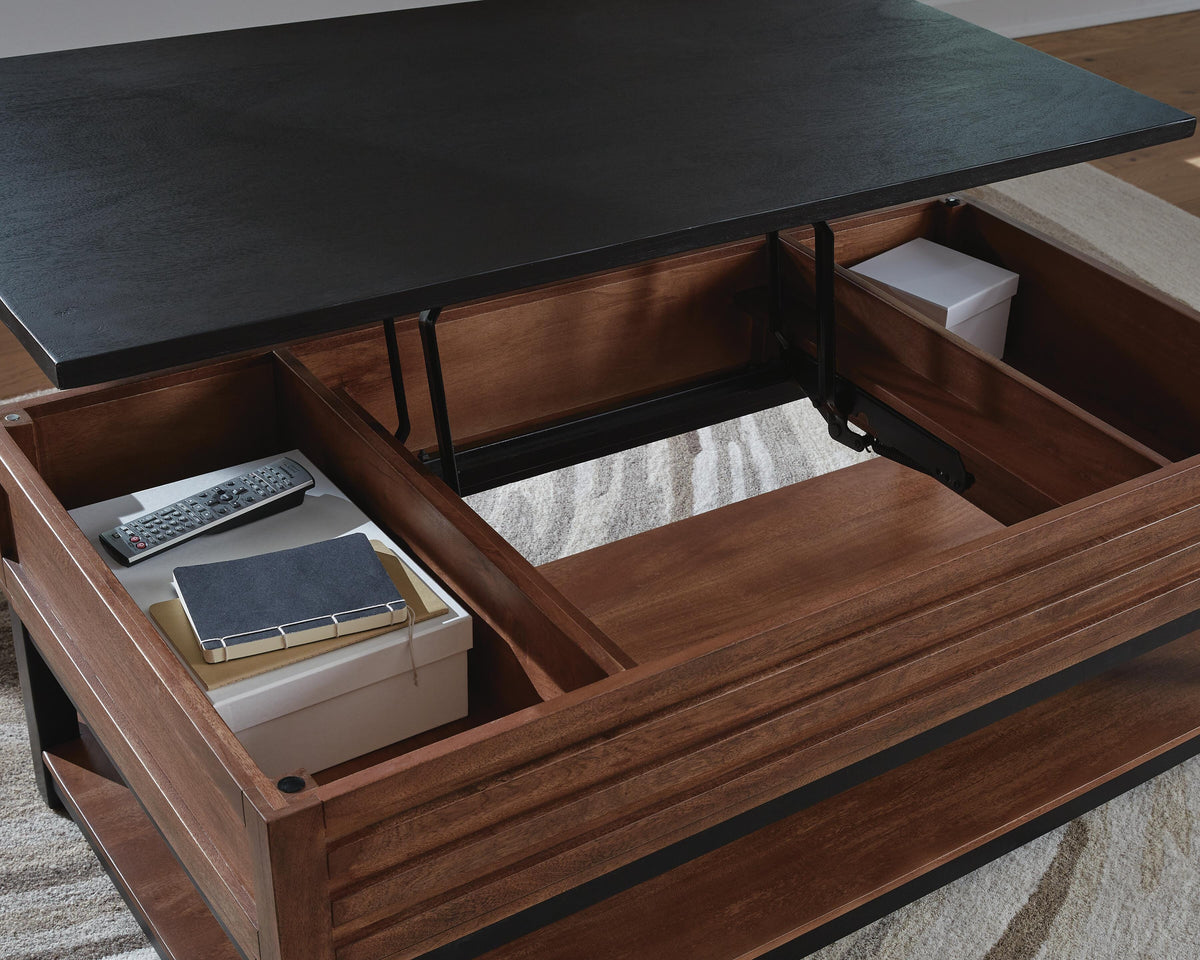 Kallari Lift-Top Coffee Table - T737-9 - finish or detail (supplier image 7)