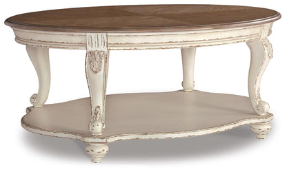 Realyn Coffee Table - T743-0 - product view or room setting; only coffee table included (supplier image 1)