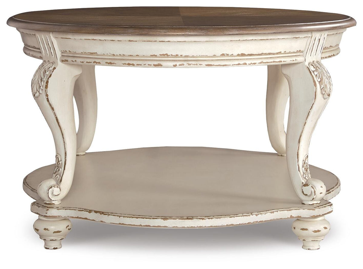 Realyn Coffee Table - T743-0 - product view or room setting; only coffee table included (supplier image 3)