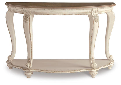 Realyn Sofa Table - T743-4 - product view or room setting; only console table included (supplier image 3)