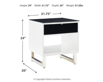 Gardoni End Table - T756-3 - approximate manufacturer dimensions (supplier image 11)
