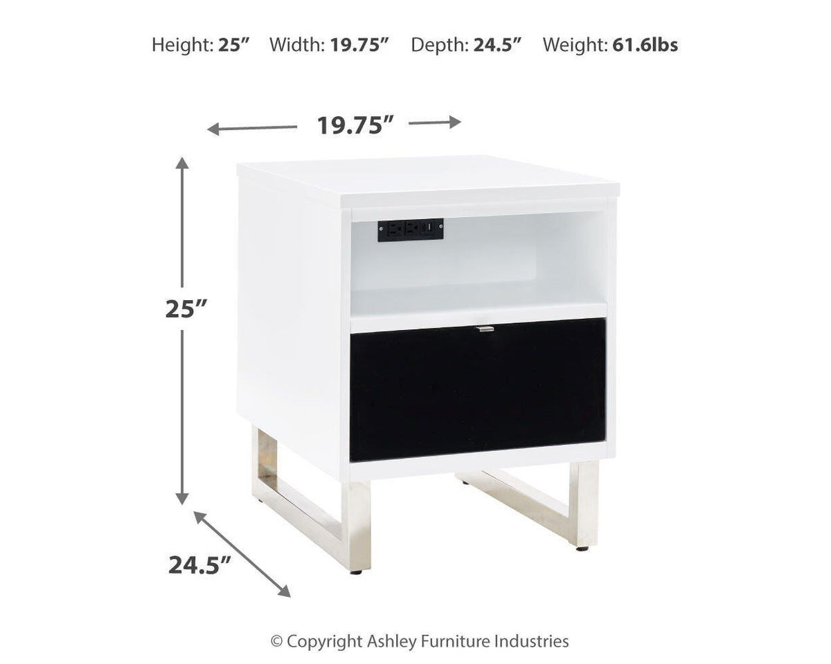 Gardoni Chairside End Table - T756-7 - approximate manufacturer dimensions (supplier image 12)