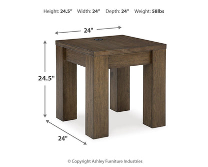 Rosswain Lift-top Coffee Table and 2 End Tables - T763T1 - approximate manufacturer dimensions (supplier image 10)