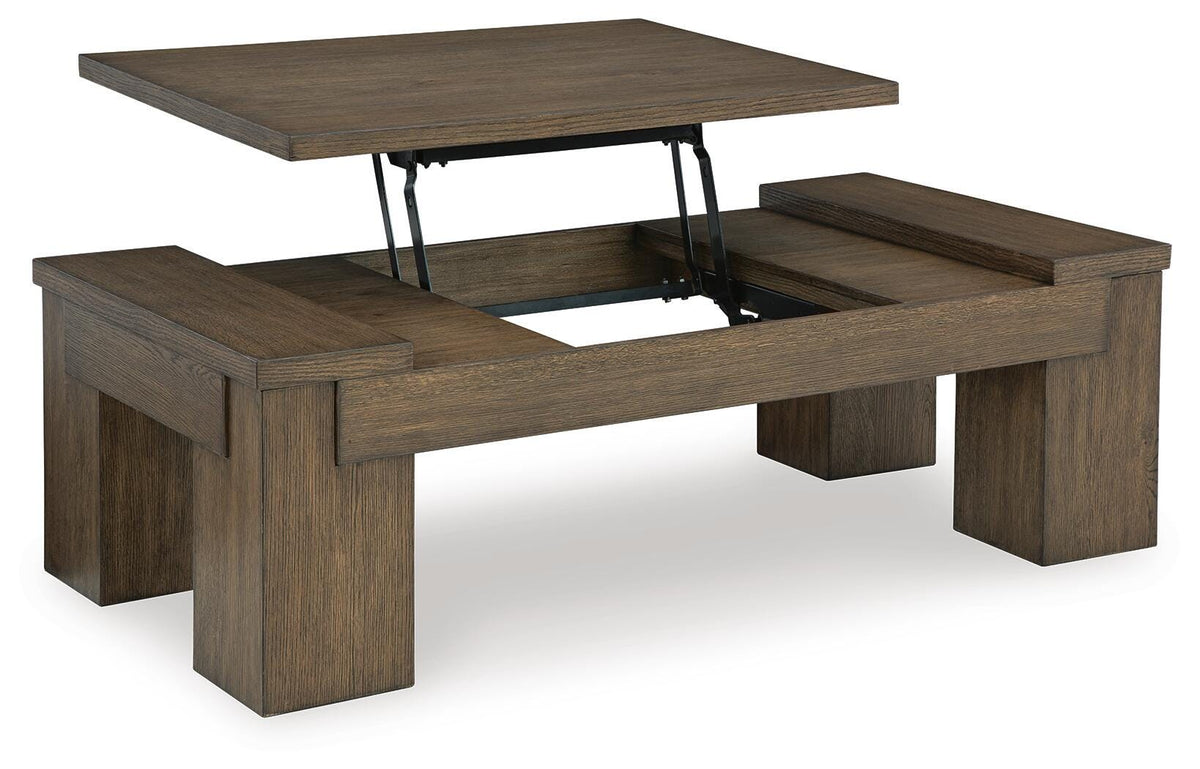 Rosswain Lift-Top Coffee Table - T763-9 - product view or room setting; only coffee table included (supplier image 3)