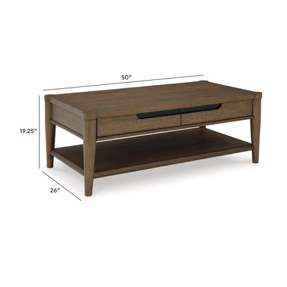 Roanhowe Coffee Table and 2 End Tables - T769T1 - approximate manufacturer dimensions (supplier image 20)