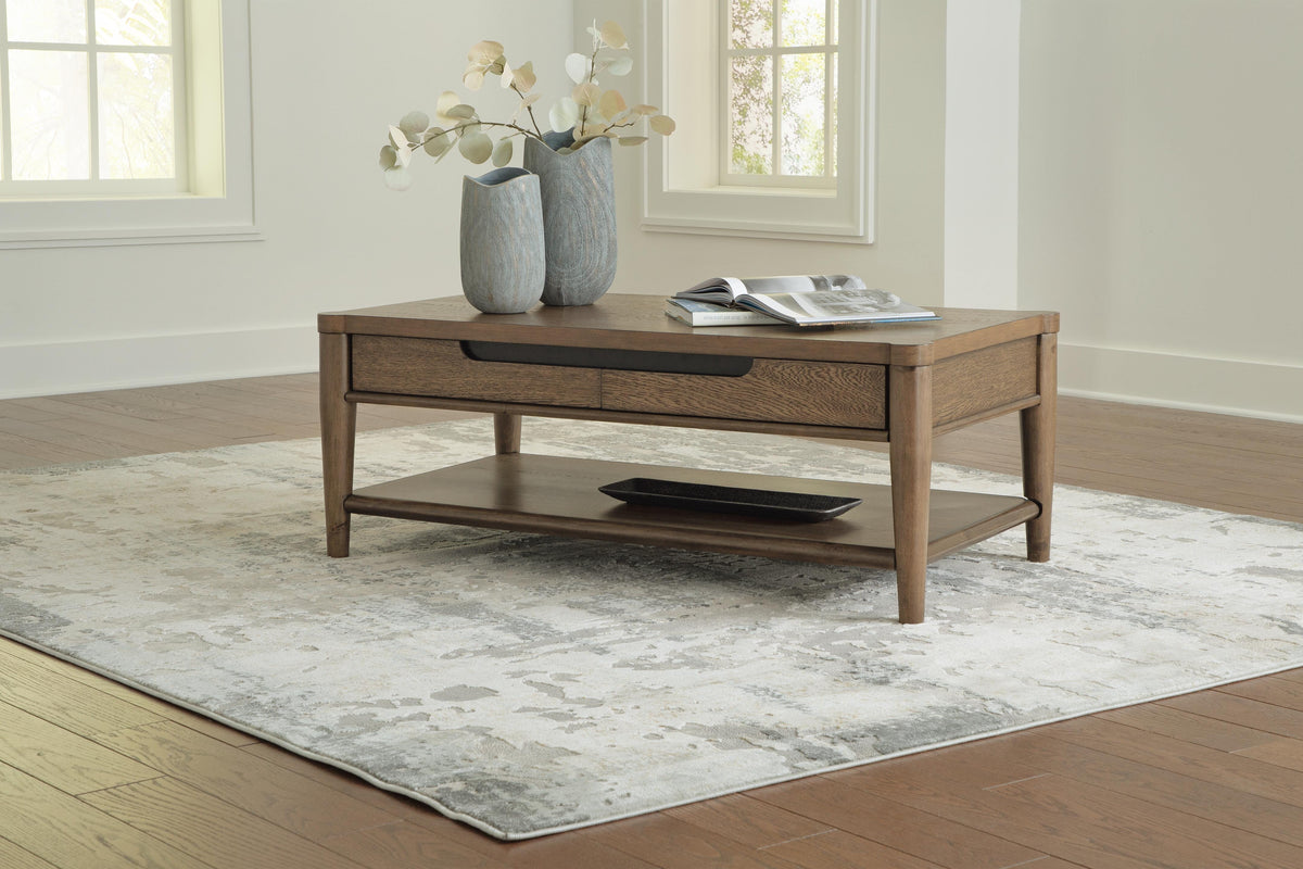 Roanhowe Coffee Table - T769-1 - product view or room setting; only coffee table included (supplier image 2)