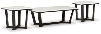 Fostead Coffee Table and 2 End Tables - T770T1 - product view or room setting; complete kit and included component views (supplier image 1)