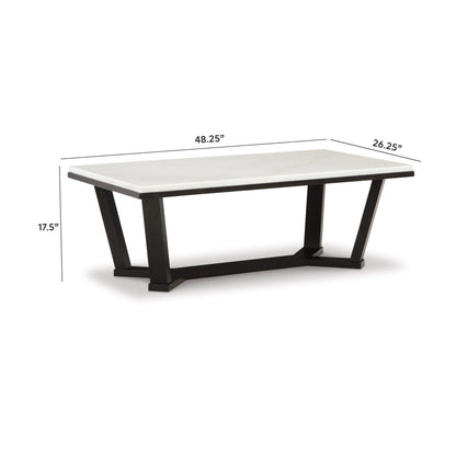 Fostead Coffee Table and 2 End Tables - T770T1 - approximate manufacturer dimensions (supplier image 14)
