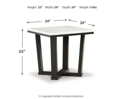 Fostead Coffee Table and 2 End Tables - T770T1 - approximate manufacturer dimensions (supplier image 10)