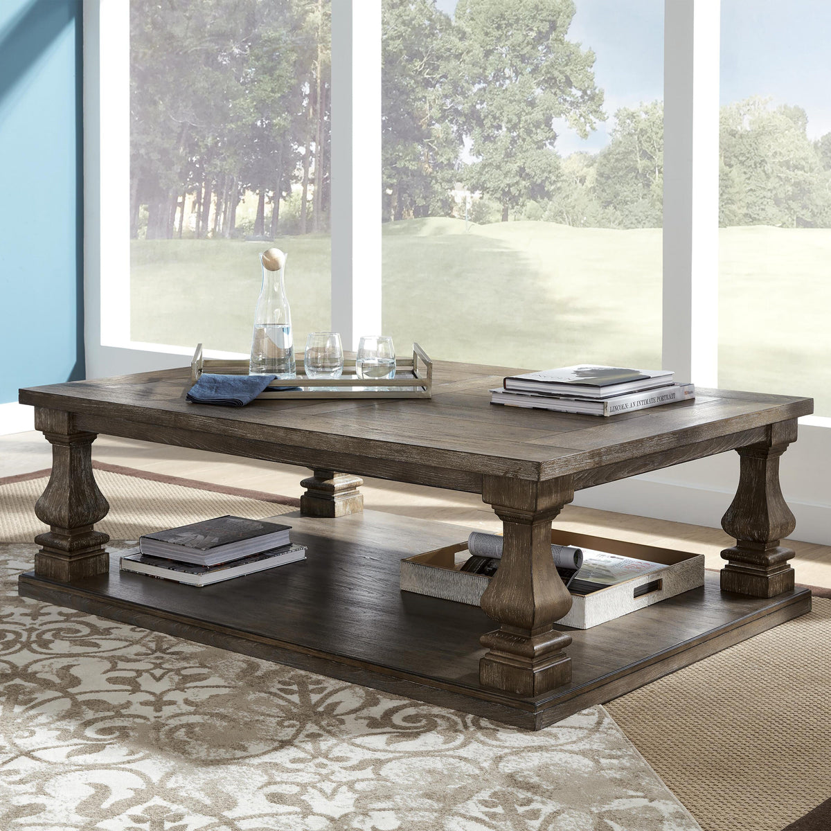 Johnelle Coffee Table Sets - T776T1, T776T2 - product view or room setting; complete kit and included component views (supplier image 18)