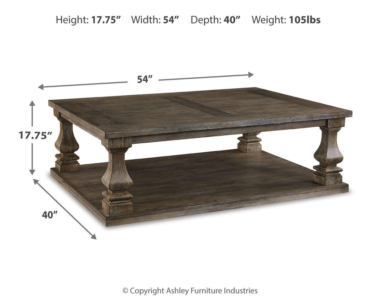 Johnelle Coffee Table Sets - T776T1, T776T2 - approximate manufacturer dimensions (supplier image 6)