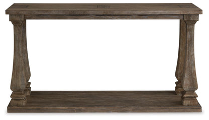 Johnelle Sofa Table - T776-4 - product view or room setting; only console table included (supplier image 3)