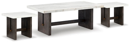 Burkhaus Coffee Table and 2 End Tables - T779T1 - product view or room setting; complete kit and included component views (supplier image 1)