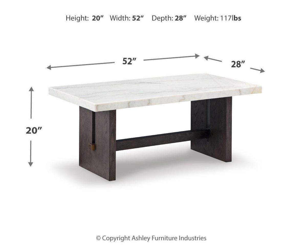 Burkhaus Coffee Table and 2 End Tables - T779T1 - approximate manufacturer dimensions (supplier image 10)