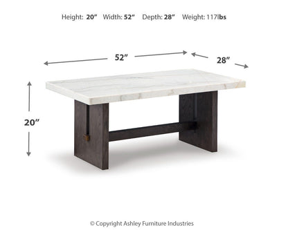 Burkhaus Coffee Table and 2 End Tables - T779T1 - approximate manufacturer dimensions (supplier image 10)