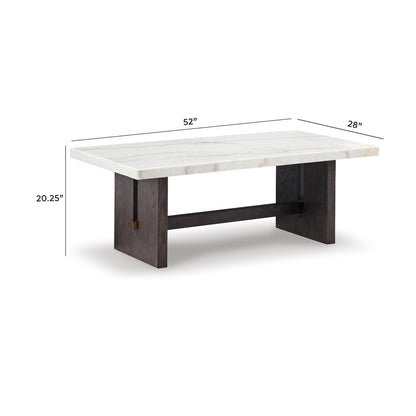 Burkhaus Coffee Table and 2 End Tables - T779T1 - approximate manufacturer dimensions (supplier image 18)