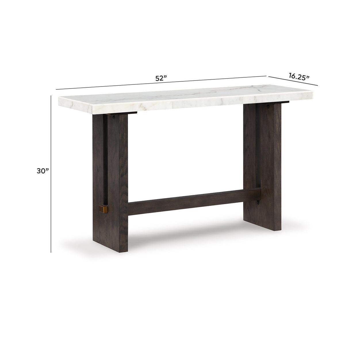 Burkhaus Sofa Table - T779-4 - approximate manufacturer dimensions (supplier image 8)