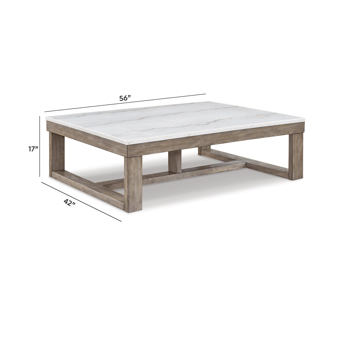 Loyaska Coffee Table - T789-1 - approximate manufacturer dimensions (supplier image 10)