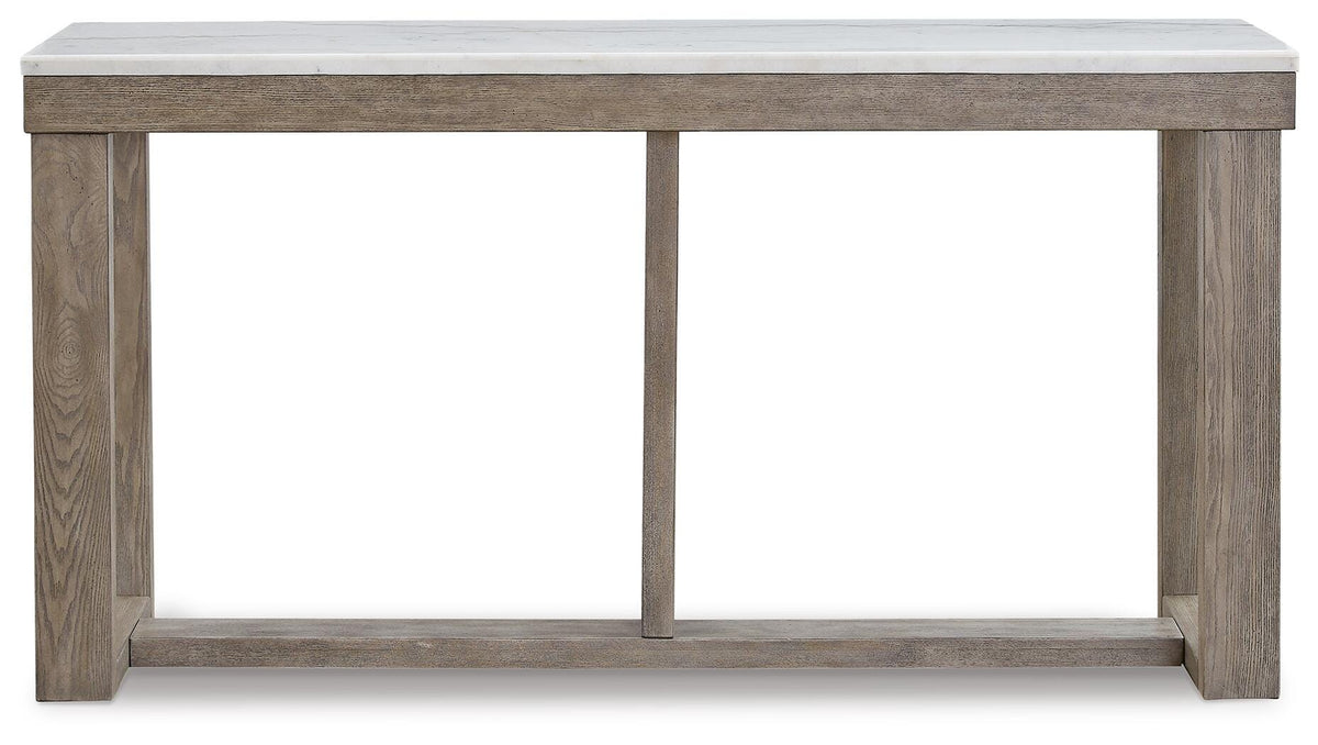 Loyaska Sofa Table - T789-4 - product view or room setting; only console table included (supplier image 3)