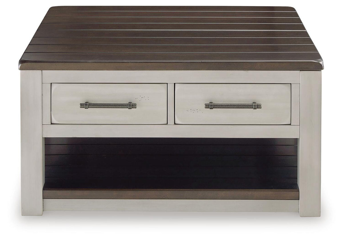 Darborn Lift-top Coffee Table and 2 Chairside End Tables - T796T1 - product view or room setting; complete kit and included component views (supplier image 4)