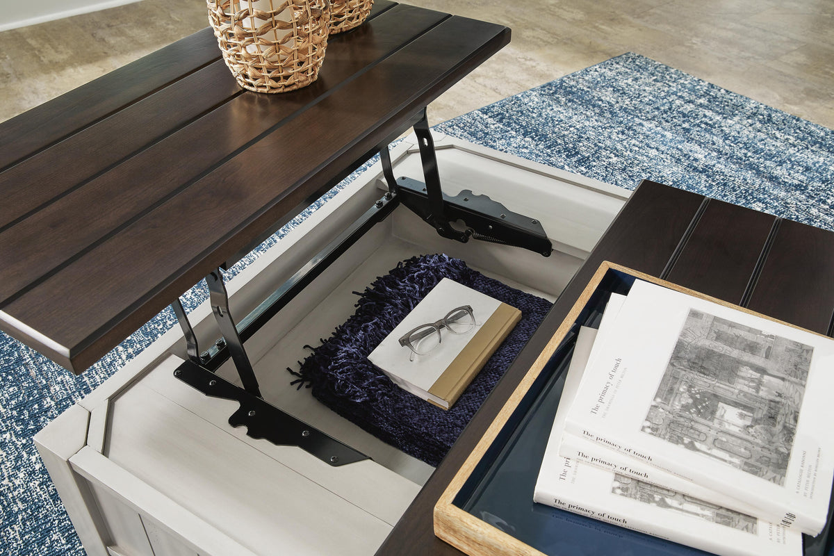 Darborn Lift-top Coffee Table and 2 Chairside End Tables - T796T1 - finish or detail (supplier image 14)
