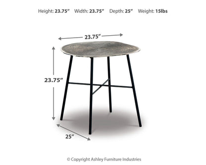 Laverford End Table - T836-6 - approximate manufacturer dimensions (supplier image 7)