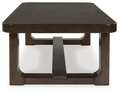 Breckington Coffee Table - T856-1 - product view or room setting; only coffee table included (supplier image 4)